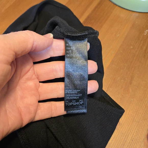 Top Shop Racerback Black Ribbes Zip Up Bodysuit Size US 8 - Picture 8 of 9